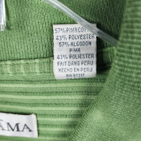 Tehama Polo Shirt Mens XXL Green Good Pima Cotton Ribbed Golf Country Club - Picture 10 of 10